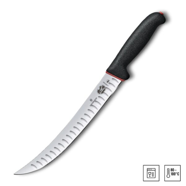 Victorinox Fibrox Dual Grip Fluted Edge Curved Butcher Knife – 25cm