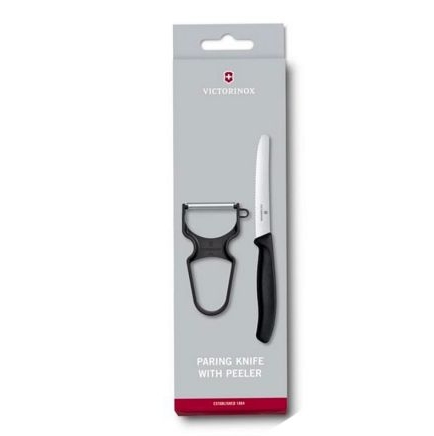 Victorinox Swiss Classic Paring + Peeler Set, 2pc – Black