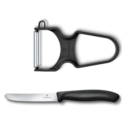 Victorinox Swiss Classic Paring + Peeler Set, 2pc – Black