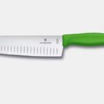 Victorinox Swiss Classic Santoku Knife Fluted Blade 17cm Blister – Green